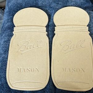 Wood mason jar craft pieces